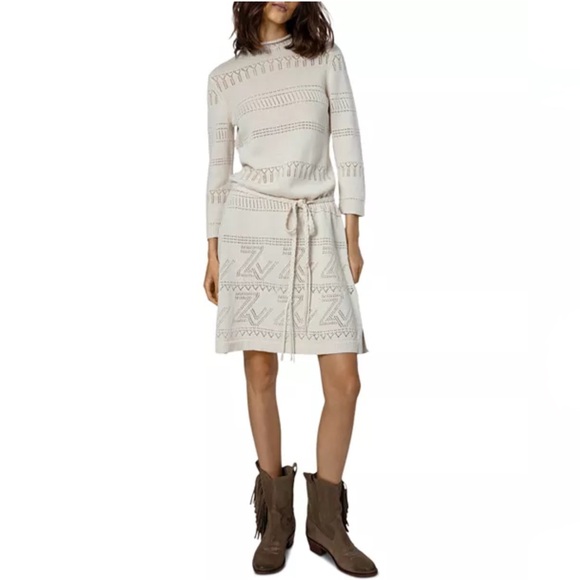 Zadig & Voltaire Cecily ZV Monogrammed Knit Dress, Size S New w/Tag $548 - Picture 1 of 15